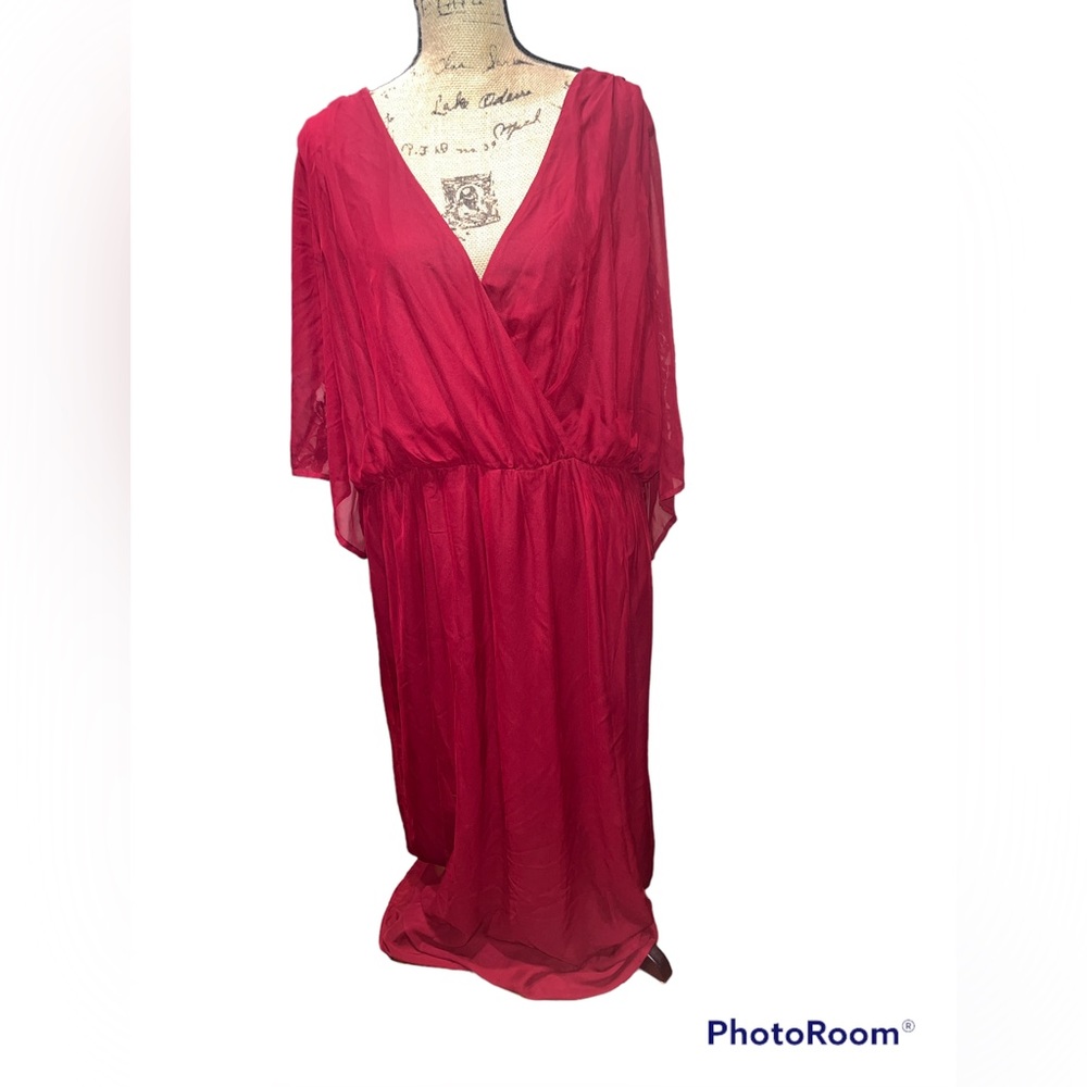 2xmaroon dress with lace